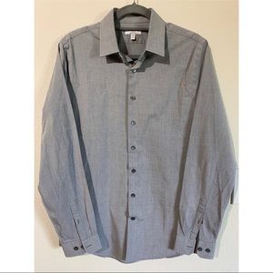 Express Extra Slim Grey Button Down